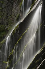 Water cascades in the Wimbachklamm gorge in Bavaria