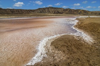 Sandbeach with salt or minerals. Sal. Pedro Da Sal. Cabo Verde. Africa