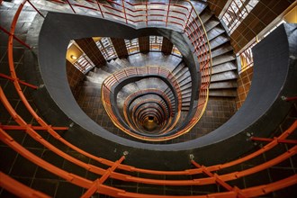 Staircase in old building, Hamburg, Germany, Europe