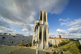 Siren system on a high-rise building in Dresden. It is used to warn the population quickly and