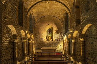 Interior of the Basilica of the Holy Blood in Bruges, Belgium, Europe