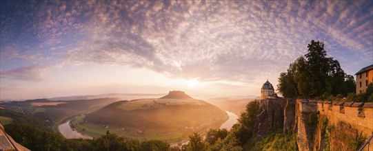 Sunrise at Königstein Fortress