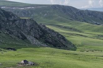 View from Papusa Peak on the mountains of the Fagaras Mountains, also called Fogaras Mountains, s