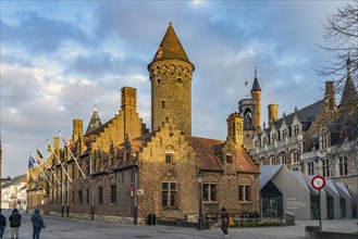 Palace of the Lords of Gruuthuse with the Gruuthuse Museum in Bruges, Belgium, Europe