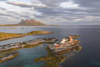 Tranoy Fyr Lighthouse, Tranoy Fyr, Hamaroy, Ofoten, Vestfjord, Nordland, Norway, Europe