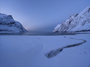 Ersfjord beach on the island of Senja, Norway, Europe