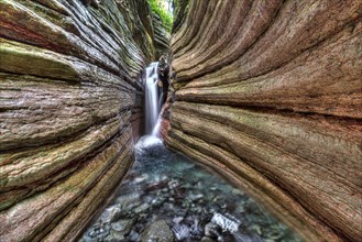 Taugl, Bach Klamm, red rock, Red Canyon, Salzburg, Austria, Europe