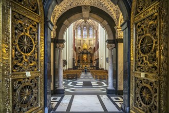 Interior of St. Salvator's Cathedral in Bruges, Belgium, Europe