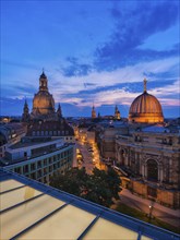 Evening view over Dresden's Old Town