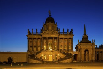 Park Sanssouci is part of the Potsdam palace park ensemble. Colonnade with Triumphal Gate