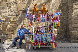 Mobile stand with toys in Nicosia, Cyprus, Europe