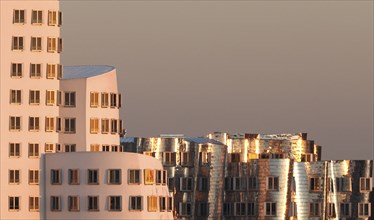 Gehry buildings in the Media Harbour Düsseldorf, Germany, Europe