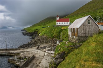 Kunoy Church, Kunoy, Faroe islands, Denmark, Europe