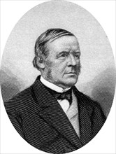 Engraving of Hugh McCulloch (December 7, 1808 â€“ May 24, 1895), an American statesman who served