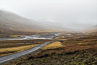 On the road to Mjoifjordur on the east side of Iceland