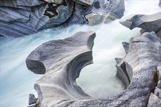 Marble Lottet, Marble Castle, Marble Gorge, Glomaga River, Mo I Rana, Nordland, Norway, Europe