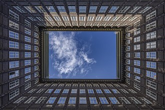 Chilehaus, courtyard, Hamburg, Germany, Europe