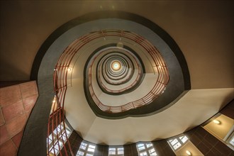 Staircase in old building, Hamburg, Germany, Europe