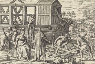 Noah builds the ark, According to the biblical book of Genesis, Noah's ark was a buoyant box built