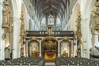 Interior of the Church of Our Lady in Bruges, Belgium, Europe