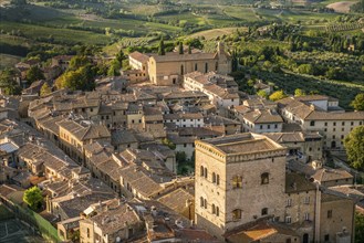 View from the Tower, Torre del Palazzo del Popolo after the Church Chiesa di Sant'Agostino, San