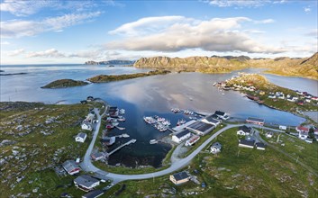 Fishing village Gjesvaer, Mageroya, Nordkapp, Troms og Finnmark, Norway, Europe