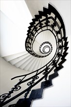 Staircase in old building, Hamburg, Germany, Europe