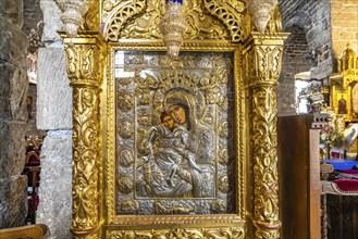 Icon in the interior of the Agios Lazaros Church in Larnaka, Cyprus, Europe