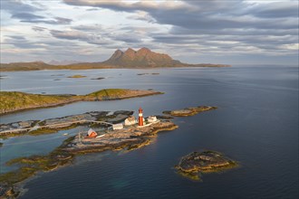 Tranoy Fyr Lighthouse, Tranoy Fyr, Hamaroy, Ofoten, Vestfjord, Nordland, Norway, Europe