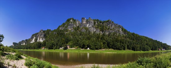 Rathen panorama with the Bastei