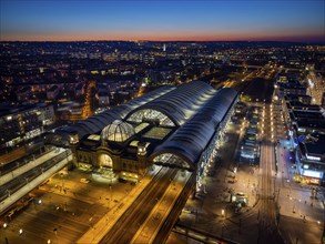 Central station at Wiener Platz. The new construction has been completed, the membrane roof of the