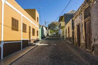 Picturesque old town with colonial buildings. San Felipe. Vulcano Fogo. Fogo. Cabo Verde. Africa