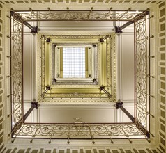 Staircase in old building, Hamburg, Germany, Europe