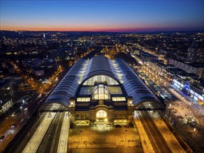 Central station at Wiener Platz. The new construction has been completed, the membrane roof of the