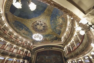 Belle Epoque Amazon Theatre, Concert Hall ceiling, Manaus, Amazonia State, Brazil, South America