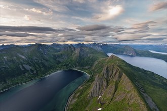 Fjord and mountains, Senja, Norway, Europe