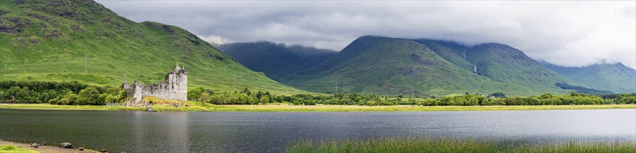 Panorama of Kilchurn Castle, Loch Awe, Argyll and Bute, Scotland, UK