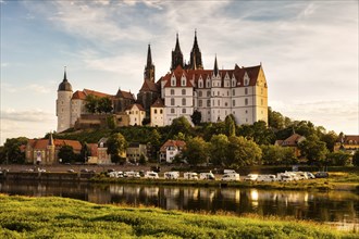 Meissen with Albrechtsburg Bishop's Castle and Cathedral on the River Elbe