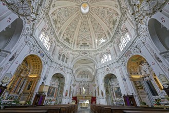 Central room with dome, stuccoes by Domenico Beltramelli, Madonna del Popolo, Baroque, Cherasco,