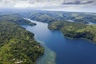 Fjord landscape of Cape Nelson, Tufi, Oro Province, Papua New Guinea, Oceania