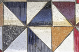 Grunge floor tiles made from triangular pieces