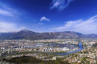 Grenoble city seeing from Bastille viewpoint