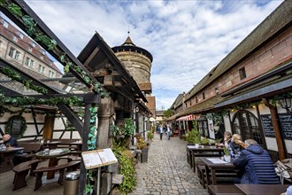 Restaurant im Handwerkerhof, Frauentorturm, Nuremberg, Middle Franconia, Bavaria, Germany, Europe