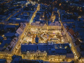 The Freiberg Christmas Market on the Obermarkt in front of the town hall