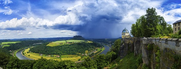 Königstein Fortress View to the Lilienstein