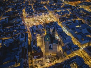 The Freiberg Christmas Market on the Obermarkt in front of the town hall