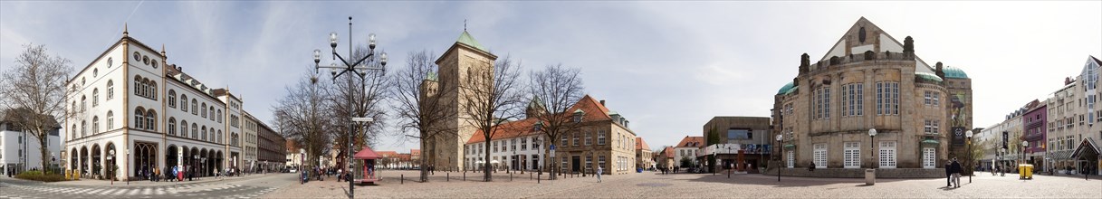 Panorama from the cathedral to the theatre Osnabrück Germany