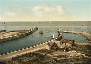 The pier and harbour, Dieppe, town in the Seine-Maritime department in the Normandy region, France,