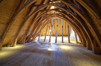 Historic granary in the front castle, Mildenstein Castle, Leisnig, Saxony, Germany, Europe