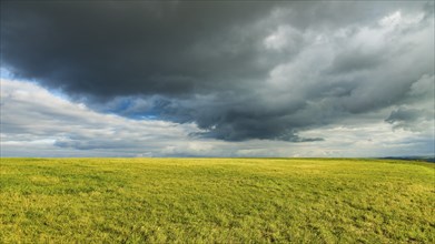 Autumnal field landscape near Possendorf in the Eastern Ore Mountains